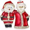 imageBriLove Womens Christmas Santa Claus Brooch Xmas Enamel Crystal Pin for Festival Decor Holiday Party Jewelry Gift Accessories Ruby Color
