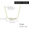 imageBriLove 925 Sterling Silver Nature Stone Minimalistic Moonstone Opal Agate Choker Pendant Necklace Gift for Women BirthdayMothers DayValentines DayChristmasLeaf Pendant