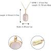 imageBriLove 925 Sterling Silver Nature Stone Minimalistic Moonstone Opal Agate Choker Pendant Necklace Gift for Women BirthdayMothers DayValentines DayChristmasAgatePink