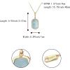 imageBriLove 925 Sterling Silver Nature Stone Minimalistic Moonstone Opal Agate Choker Pendant Necklace Gift for Women BirthdayMothers DayValentines DayChristmasAgateBlue