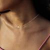 imageBriLove 925 Sterling Silver Nature Stone Minimalistic Moonstone Opal Agate Choker Pendant Necklace Gift for Women BirthdayMothers DayValentines DayChristmasLeaf Pendant