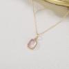 imageBriLove 925 Sterling Silver Nature Stone Minimalistic Moonstone Opal Agate Choker Pendant Necklace Gift for Women BirthdayMothers DayValentines DayChristmasAgatePink