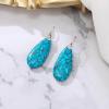 imageBriLove Dainty Elegant 925 Sterling Silver Natural Stone Unique Irregular Lightweight Dangle Drop Earrings Jewelry for Birthday Party Turquoise SilverTone
