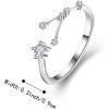 imageBriLove Elegant CZ Statement Adjustable Ring for Women Horoscope Zodiac 12 Constellation Astrology for Valentines DayBirthdayChristmasCancer  Full Ver