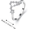 imageBriLove Elegant CZ Statement Adjustable Ring for Women Horoscope Zodiac 12 Constellation Astrology for Valentines DayBirthdayChristmasCapricorn  Full Ver