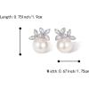 imageBriLove Wedding Stud Earrings for Women Gorgeous Cubic Zirconia Simulated Pearl Marquise Bridal Earring for Bride Bridesmaid Party Prom AccessoriesSix Marquise