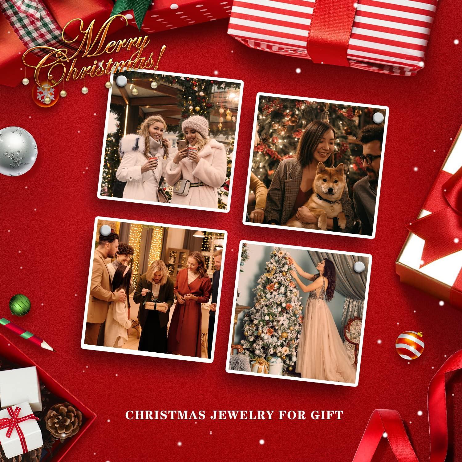 imageBriLove Merry Christmas Tree Brooch Xmas Star Rhinestone Marquise Decorative Gift for WomenRuby Color GoldTone