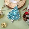imageBriLove Merry Christmas Tree Brooch Xmas Star Rhinestone Marquise Decorative Gift for WomenBlue Topaz SilverTone