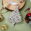 imageBriLove Merry Christmas Tree Brooch Xmas Star Rhinestone Marquise Decorative Gift for WomenClear SilverTone