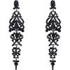 imageBriLove Womens Wedding Bridal Crystal Cluster Teardrop Dangle Earrings03Black BlackTone