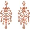 imageBriLove Womens Vintaged Style Wedding Bridal Crystal Drop Hollow Chandelier Filigree Dangle EarringsPeach Morganite Color RoseGoldtone