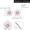 image:imageBriLove Bohemian Boho 925 Sterling Silver Flower Stud Earrings for Women Dainty Shiny Rhinestone Flora Earrings for Summer Refreshing Seaside Idyllic HolidayPink SilverTone