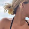 image:imageBriLove Bohemian Boho 925 Sterling Silver Flower Stud Earrings for Women Dainty Shiny Rhinestone Flora Earrings for Summer Refreshing Seaside Idyllic HolidayBlack Rose GoldTone