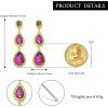 image:imageBriLove Gorgeous Shiny Rhinestones Teardrop Chandelier Long Dangle Earrings for Wedding Bridal Party Prom Jewelry AccessoriesVitrail Medium GoldTone