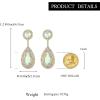 image:imageBriLove Gorgeous Wedding Rhinestones Teardrop Chandelier Long Dangle Earrings for Bridal Party Prom Jewelry AccessoriesIridescent AB GoldTone