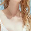 image:imageBriLove Personalized 925 Sterling Silver Dainty Small Tiny Initial Heart Pendant Choker Necklace Gift for Women Mothers DayValentines DayBirthdayChristmasAnniversary 14K GoldTonedL