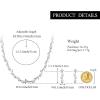 image:imageBriLove Wedding Jewelry Set for Women CZ Teardrop Flower Leaf Filigree Necklace Earrings Party Prom AccessoriesMarquise SilverTone