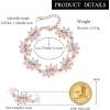image:imageBriLove Womens Wedding Link Bracelet Shiny Gorgeous Cubic Zirconia Marquise Cluster Bracelets for Bridal Party Prom AccessoriesClear RoseGoldTone
