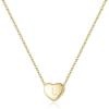 image:imageBriLove Personalized 925 Sterling Silver Dainty Small Tiny Initial Heart Pendant Choker Necklace Gift for Women Mothers DayValentines DayBirthdayChristmasAnniversary 14K GoldTonedL