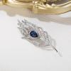 image:imageBriLove Stunning Rhinestone Brooch Pin for Women Fashion Exquisite Exaggerated Brooches for Dress Accessories Jewelry GiftFeather