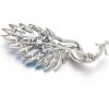 image:imageBriLove Stunning Rhinestone Peacock Brooch Pin for Women Fashion Exquisite Exaggerated Brooches for Dress Accessories Jewelry GiftBlue