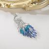 image:imageBriLove Stunning Rhinestone Peacock Brooch Pin for Women Fashion Exquisite Exaggerated Brooches for Dress Accessories Jewelry GiftBlue