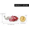 image:imageBriLove Stunning Rhinestone Peacock Brooch Pin for Women Fashion Exquisite Exaggerated Brooches for Dress Accessories Jewelry GiftPink