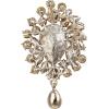 image:imageBriLove Women s Elegant Stunning Crystal Rhinestone Marquise Teardrop Cluster Bouquet Brooch Pin for Party Prom