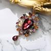 image:imageBriLove Women s Elegant Stunning Crystal Rhinestone Marquise Teardrop Cluster Bouquet Brooch Pin for Party Prom