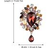 image:imageBriLove Women s Elegant Stunning Crystal Rhinestone Marquise Teardrop Cluster Bouquet Brooch Pin for Party Prom