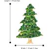 image:imageBriLove Womens Rhinestone Beaded Christmas Tree Star Trumpet Five Layers Brooch Pin for PartyEmerald Color GoldTone
