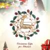 image:imageBrilove Merry Christmas Deer Brooch Xmas Rhinestone Enamel Wreath Pin Costume Gift for Women Grils Holiday Clear GoldTone
