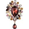 image:imageBriLove Women s Elegant Stunning Crystal Rhinestone Marquise Teardrop Cluster Bouquet Brooch Pin for Party Prom