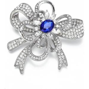 image:imageBriLove Stunning Rhinestone Brooch Pin for Women Fashion Exquisite Exaggerated Brooches for Dress Accessories Jewelry GiftFlower