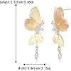 image:imageBriLove Elegant Shiny Cubic Zirconia Butterfly Dangle Earrings for Wedding Party Prom Daily Wear Trendy Jewelry AccessoryClear GoldTone