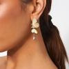 image:imageBriLove Elegant Shiny Cubic Zirconia Butterfly Dangle Earrings for Wedding Party Prom Daily Wear Trendy Jewelry AccessoryClear GoldTone