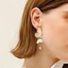 image:imageBriLove Elegant Shiny Cubic Zirconia Butterfly Dangle Earrings for Wedding Party Prom Daily Wear Trendy Jewelry AccessoryClear GoldTone