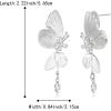 image:imageBriLove Elegant Shiny Cubic Zirconia Butterfly Dangle Earrings for Wedding Party Prom Daily Wear Trendy Jewelry AccessoryClear SilverTone
