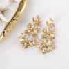 image:imageBriLove Gorgeous Shiny Rhinestones Teardrop Chandelier Long Dangle Earrings for Wedding Bridal Party Prom Jewelry AccessoriesChampagne GoldTone