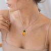 image:imageBriLove Fashion Funny Pineapple Fruit Pendant Necklace for WomenEnamel Trendy Choker Jewelry Gift Christmas Birthday Daily WearYellow GoldTone