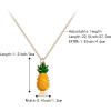 image:imageBriLove Fashion Funny Pineapple Fruit Pendant Necklace for WomenEnamel Trendy Choker Jewelry Gift Christmas Birthday Daily WearYellow GoldTone