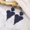 image:imageBriLove Tassel Heart Earrings Dangling Prom Jewelry for WomenFashion Long Chandelier Sparkle Crystal Rhinestone Dangle Drop Earring Wedding PartyBlue BlueTone