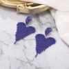 image:imageBriLove Tassel Heart Earrings Dangling Prom Jewelry for WomenFashion Long Chandelier Sparkle Crystal Rhinestone Dangle Drop Earring Wedding PartyBlue SilverTone