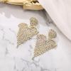 image:imageBriLove Tassel Heart Earrings Dangling Prom Jewelry for WomenFashion Long Chandelier Sparkle Crystal Rhinestone Dangle Drop Earring Wedding PartyIridescent AB GoldTone