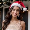 image:imageBriLove Tassel Heart Earrings Dangling Prom Jewelry for WomenFashion Long Chandelier Sparkle Crystal Rhinestone Dangle Drop Earring Wedding PartyPeach RoseGoldTone