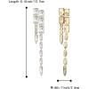 image:imageBriLove Womens Stunning Crystal Rhinestone Marquise Rectangle Emerald Cut Geometric Long Chandelier Drop Statement Earrings for Women Party Prom Jewelry AccessoriesClear GoldTone