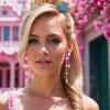 image:imageBriLove Womens Stunning Crystal Rhinestone Marquise Rectangle Emerald Cut Geometric Long Chandelier Drop Statement Earrings for Women Party Prom Jewelry AccessoriesHot Pink GoldTone