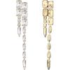 image:imageBriLove Womens Stunning Crystal Rhinestone Marquise Rectangle Emerald Cut Geometric Long Chandelier Drop Statement Earrings for Women Party Prom Jewelry AccessoriesClear GoldTone