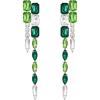 Emerald Color Silver-Tone