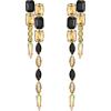 image:imageBriLove Womens Stunning Crystal Rhinestone Marquise Rectangle Emerald Cut Geometric Long Chandelier Drop Statement Earrings for Women Party Prom Jewelry AccessoriesChampagne Color GoldTone